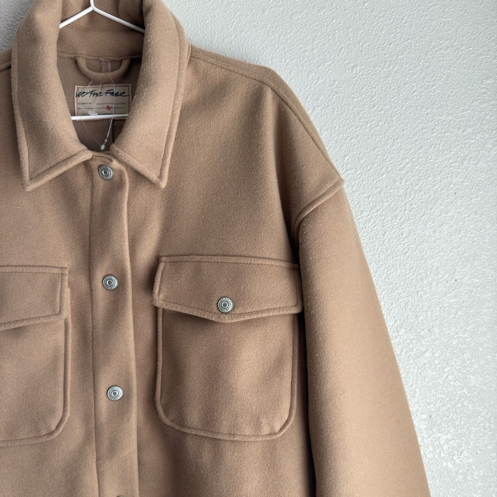 FREE PEOPLE We the Free Lola Shirt Jacket - Camel - Picture 7 of 12